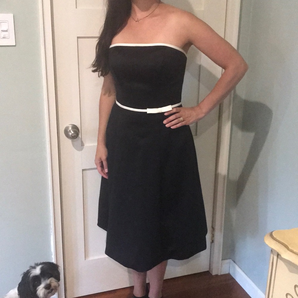 Black sleeveless cocktail dress